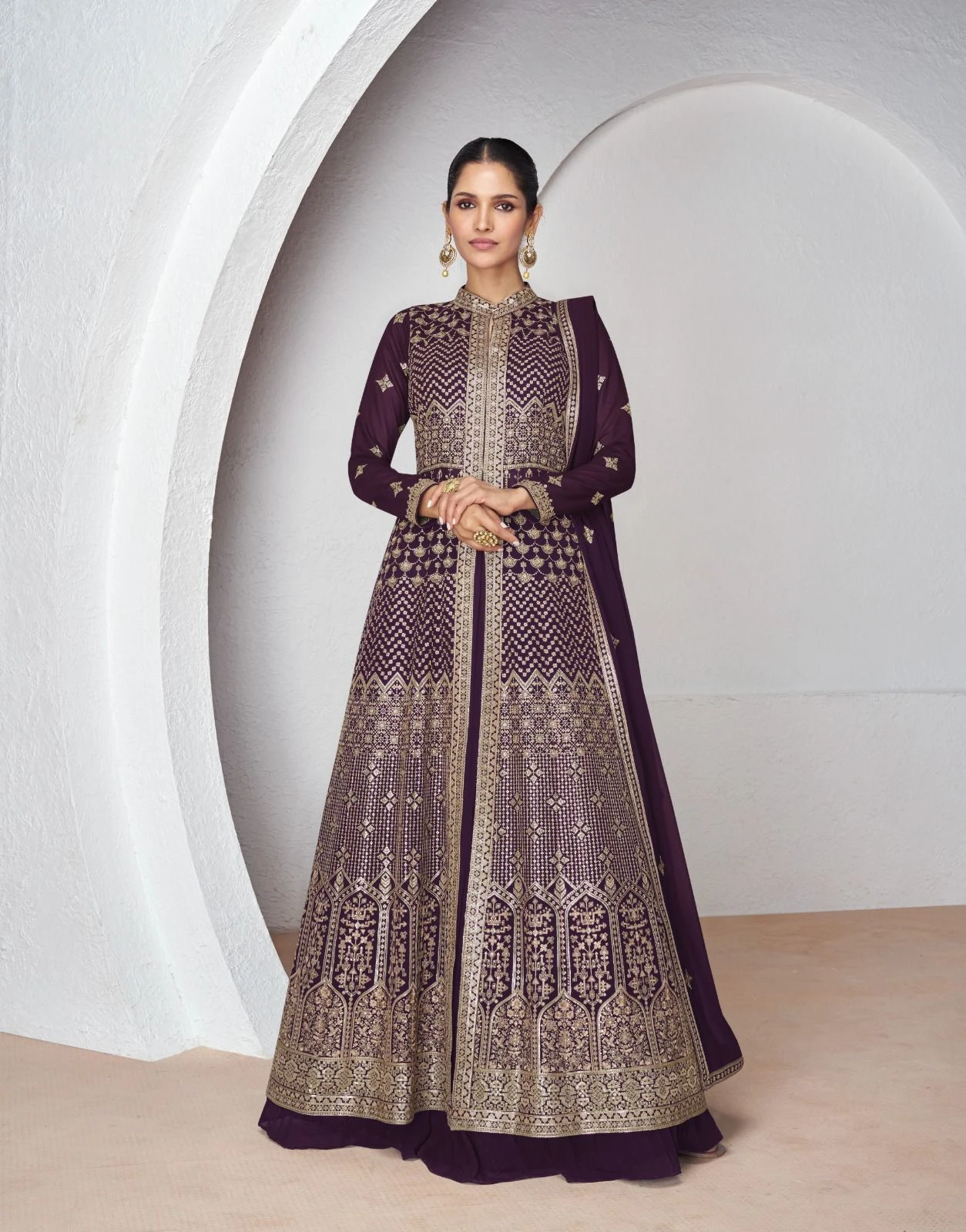 Aashirwad Aakruti Real Georgette Wholesale Designer Readymade Salwar Suit Catalog — Wholesale Salwar Suits, Aashirwad Creation wholesale from Surat - Gallery Image 3